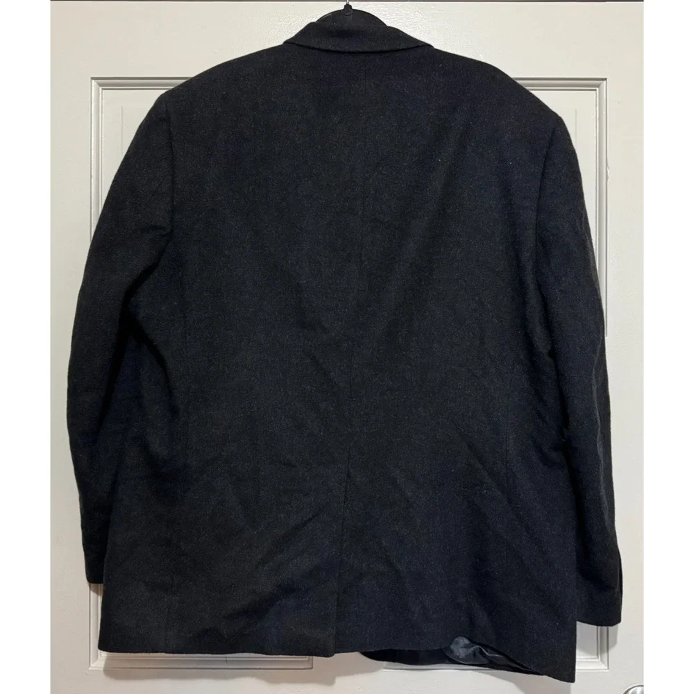 Lauren Ralph Lauren Wool Cashmere Silk Gray/Brn 2 Button RN90736 Coat Jacket 48R